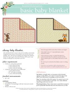baby blanket kit directions