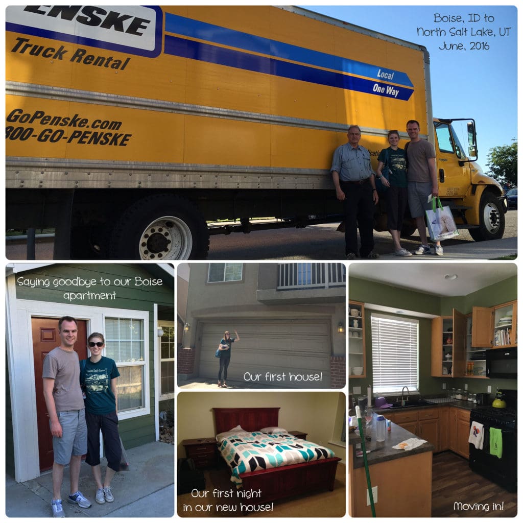 Collage of our move from Boise to North Salt Lake