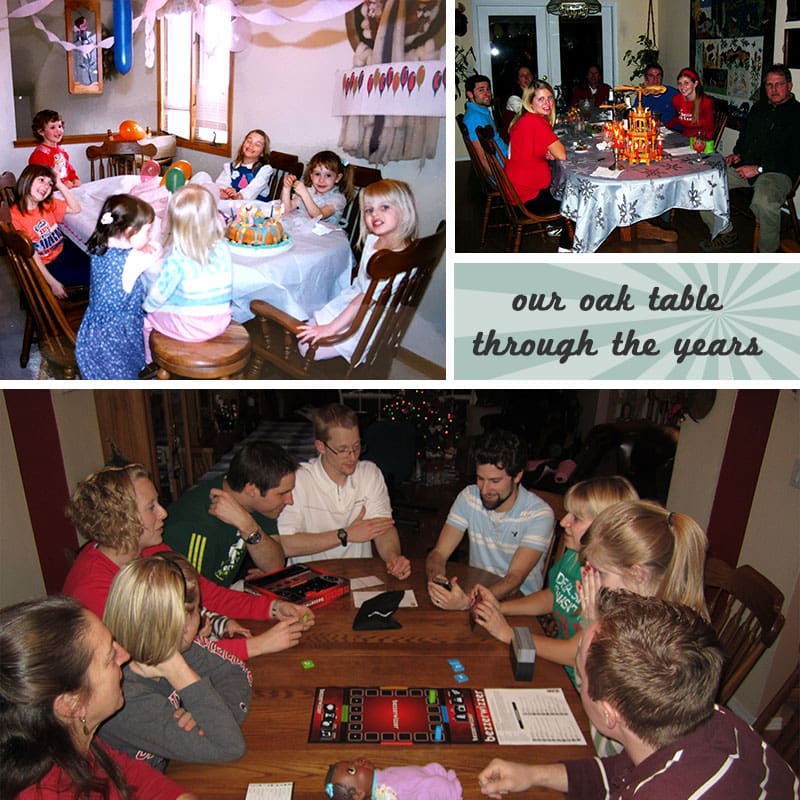 Sheila's favorite table through the years