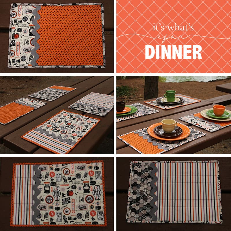 halloween placemats without appliques