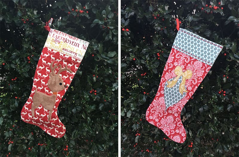 Stockings with appliques