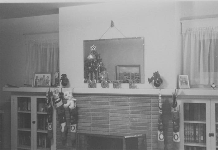 The five original Johnson family Christmas Stockings