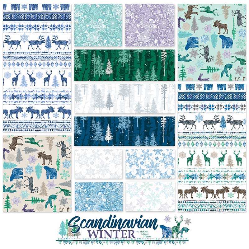 McKay Manor Musers - Scandinavian Winter - fabric sample image